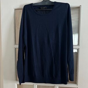 Navy Blue Long Sleeve Sweater